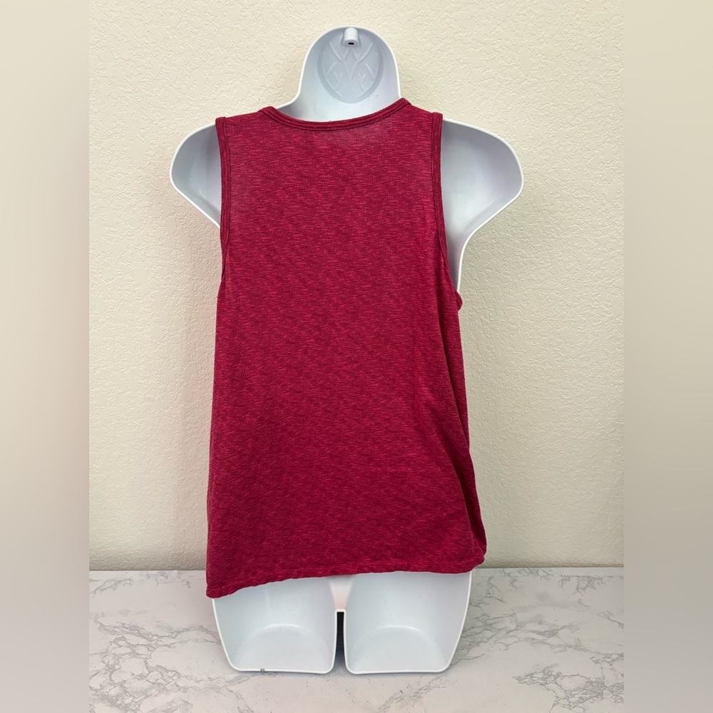 Secret Treasures Womens L 12-14 Red Heather Sleeveless Henley Neck Sleep Top​ - Picture 3 of 4